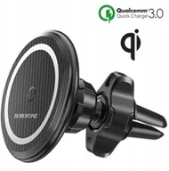 Uchwyty samochodowe do telefonów - Borofone BH45 Uchwyt MagSafe z ładowaniem Qi QC3.0 15W - miniaturka - grafika 1
