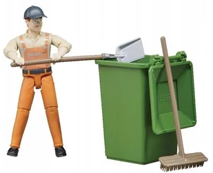 Bruder 62140 figurka śmieciarz + kosz + akcesoria - Figurki dla dzieci - miniaturka - grafika 6