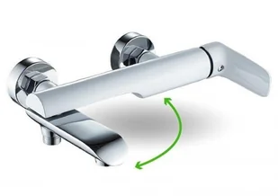 Laveo ALEA chrom/biel BLE 61FD BLE61FD - Baterie wannowe i prysznicowe - miniaturka - grafika 2