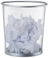 Kosze na śmieci - Relaxdays kosz na śmieci z metalu, kosz na śmieci z siatki drucianej, kosz druciany do biura,  26 cm, wysokość 27,5 cm, różne kolory 10022506_55 - miniaturka - grafika 1
