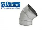 Złącza i kolanka wentylacyjne - Alnor Kolano wentylacyjne tłoczone SPIRO krótkie 45° 100mm BPK-100-45 - miniaturka - grafika 1