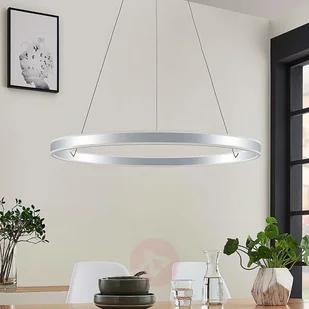 Lindby Moderne hanglamp chroom 80 cm incl. LED 3-staps dimbaar - Lyani - Lampy sufitowe - miniaturka - grafika 2