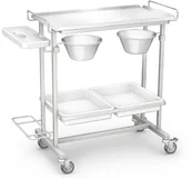 Meble i wyposażenie gabinetów medycznych - Ztm Tech-med C-04/C1-KO wózek oddziałowy ze stali kwasoodpornej C-02-BQ-66-KO-W - miniaturka - grafika 1