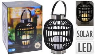 ProGarden Koopman Solarny lampion ogrodowy ze świecą, czarny 512000720 - Lampy ogrodowe - miniaturka - grafika 2