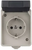 Gniazdka elektryczne - Emos Gniazdo zewnętrzne SCHUKO 250V/16A IP44 - miniaturka - grafika 1