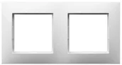 Klawisze i ramki - Ospel Ramka podwójna Biały Aria - R-2U/00 - miniaturka - grafika 1