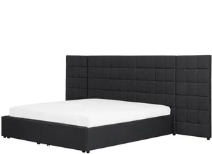 Beliani Łóżko szare tapicerowane ze stelażem 160 x 200 cm MILLAU - Łóżka - miniaturka - grafika 3