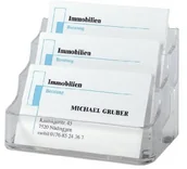 Wizytowniki - Sigel VA120 stojak na wizytówki, szkło/przezroczysty VA130 - miniaturka - grafika 1