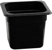 Pojemniki i kosze gastronomiczne - Stalgast Pojemnik GN 1/6 150 mm czarny poliwęglan 156152 - miniaturka - grafika 1