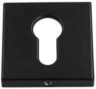 Akcesoria do drzwi - Gamet Szyld drzwiowy kwadratowy na wkładkę czarny matowy PLT-26J-Y-LPM30-KW - miniaturka - grafika 1