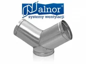 Złącza i kolanka wentylacyjne - Alnor Trójnik orłowy symetryczny typu Y (portki) 125x125mm YSV-45-125-125 - miniaturka - grafika 1