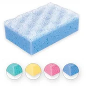 Rękawice i gąbki do kąpieli - Top Choice Top Choice Akcesoria kąpielowe Gąbka do kąpieli "prostokąt" mix 4 kolorów 30437 TOP CHOICE - miniaturka - grafika 1