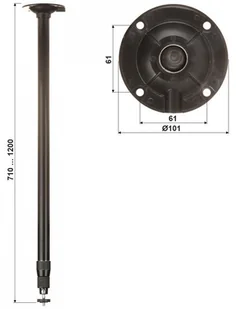 Delta poznan TELESKOPOWY UCHWYT SUFITOWY KAMERY BR-60X120-B BR-60X120-B - Akcesoria do monitoringu - miniaturka - grafika 4