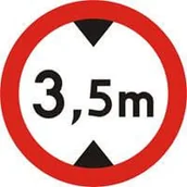 Wyposażenie miejsc publicznych - Znak drogowy zakazu B-16 Zakaz wjazdu pojazdów o wysokości ponad ... m. - miniaturka - grafika 1