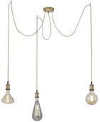 Lampy sufitowe - Leuchten Direkt 13571-60 - Żyrandol na linceDIY 3xE27/60W/230V mosiądz - miniaturka - grafika 1
