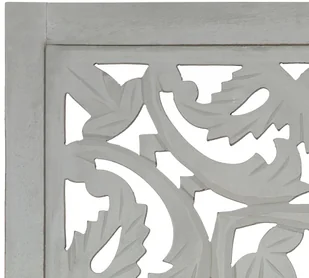 vidaXL vidaXL Parawan 3-panelowy, rzeźbiony, szary, 120x165 cm, drewno mango - Parawany - miniaturka - grafika 12