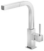 Baterie kuchenne - Tres Cuadro Jednouchwytowa bateria kuchenna stojąca z wyciąganą wylewką chrom 106437 - miniaturka - grafika 1
