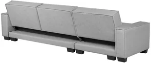 Beliani Sofa narożna lewostronna z funkcją spania jasnoszara ROMEDAL - Narożniki - miniaturka - grafika 6