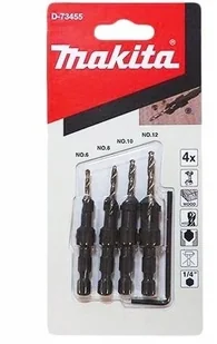 Makita Zestaw 4 wierteł pogłębiaczy D-73455 D-73455 - Wiertła - miniaturka - grafika 2
