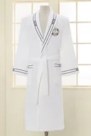 Szlafroki męskie - Soft Cotton Luksusowy męski szlafrok MARINE MAN w ozdobnym opakowaniu Biały XXL 20404 - miniaturka - grafika 1