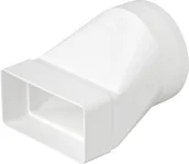 Rury i kanały wentylacyjne - airRoxy Łącznik przekroj&oacute;w zmiennych 110x55/fi 100 redukcja airRoxy 7709 02-401 - miniaturka - grafika 1