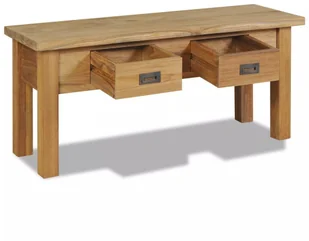 vidaXL Ławka do przedpokoju, lite drewno tekowe, 90 x 30 40 cm vidaXL - Ławki do przedpokoju - miniaturka - grafika 5