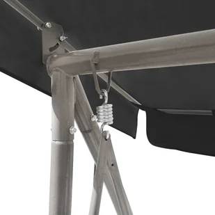 vidaXL Huśtawka ogrodowa z baldachimem, 192x118x175 cm, antracytowa - Huśtawki vidaXL Huśtawka ogrodowa z baldachimem, 192x118x175 cm, antracytowa - Huśtawki - miniaturka - grafika 4