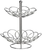 Miski i półmiski - Premier Housewares Premier housewares Ellipse miska na owoce, 2-piętrowy, chromowany 0509790 - miniaturka - grafika 1