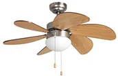 Wentylatory sufitowe - Orbegozo CP wentylator sufitowy z oświetleniem, 6 arkuszy, średnica 80 cm, moc 50 W i 3 poziomy prędkości, brązowy - miniaturka - grafika 1