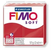 Masy plastyczne - Staedtler Masa termoutwardzalna 57g soft FIMO czerwień świąteczna - miniaturka - grafika 1