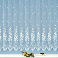 Zasłony - heimtexland Typ 261 szlachetna firanka żakardowa o wyglądzie zasłonki florenckiej, czysta biel z kwiatami, wymiary na życzenie, sprawdzona wysoka jakość , miękko opadająca - wypakuj, zawieś, gotowe - - miniaturka - grafika 1