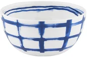 Miski i półmiski - Nuova Cer R2S Miseczka z porcelany w kratę 10,5 cm R2S Indigo 1712 INDI - miniaturka - grafika 1
