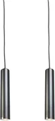 Lampy sufitowe - QAZQA Zestaw 2 designerskich lamp wiszących czarny - Tuba mała - miniaturka - grafika 1