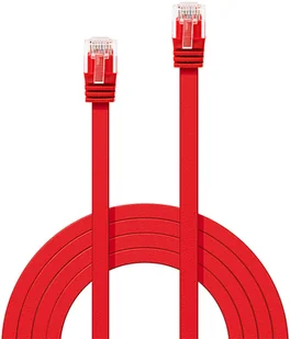 Lindy 47514 Kabel sieciowy skrętka) RJ45 Cat.6 U/UTP płaski Czerwony 5m LY-47514 - Kable miedziane - miniaturka - grafika 2