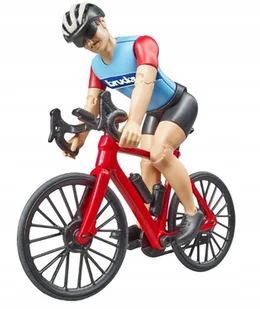Bruder 63110 Figurka kolarza z rowerem kolarzówka - Samochody i pojazdy dla dzieci - miniaturka - grafika 2