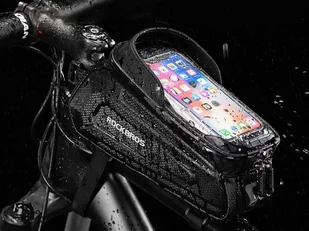 RockBros Etui torba sakwa na rower uchwyt na telefon na ramę RockBros B68 Czarne 9970X1 - Etui i futerały do telefonów - miniaturka - grafika 8