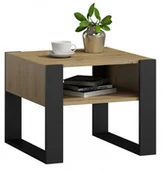 Ławy i stoliki kawowe - Stolik Kawowy Nowoczesny Dąb Artisan+Czarny S4-W75 - miniaturka - grafika 1