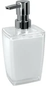Dozowniki papieru i mydła dla firm - Metaltex 401030014 dozownik mydła "Style" w plastikowych, przezroczysty biały, 8 x 6.5 x 17 cm 401030014 - miniaturka - grafika 1