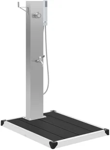 vidaXL Prysznic ogrodowy z podstawą Wpc stal nierdzewna 3051292 - Inne akcesoria do nawadniania - miniaturka - grafika 4