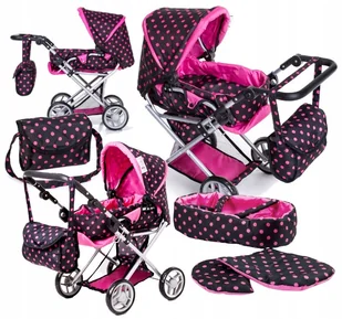 Duży wózek dla lalek 3w1 Głeboki Spacerowy Nosidło - Wózki dla lalek - miniaturka - grafika 5