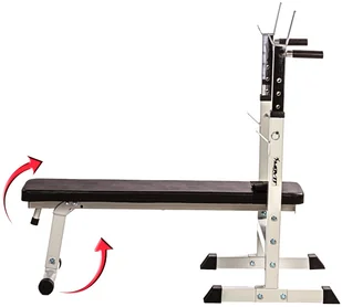 Movit BIAŁA ŁAWECZKA NA SZTANGĘ ŁAWKA DO ĆWICZEŃ STOJAKI 20040885 - Ławki treningowe - miniaturka - grafika 6