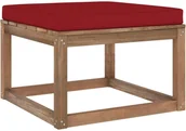 Pufy i podnóżki - VidaXL Lumarko Podnóżek ogrodowy z poduszką w kolorze winnej czerwieni 3067269 VidaXL - miniaturka - grafika 1