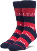 Bielizna sportowa męska - HUF skarpetki HUF STRIPE LOGO CREW SOCKS Scarlet - miniaturka - grafika 1