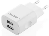 Ładowarki do telefonów - goGEN Ładowarka sieciowa ACH 204 2x USB 2A ACH204W) Biała - miniaturka - grafika 1