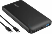 Ładowarki do telefonów - Choetech Choetech power bank 10000mAh 18W Quick Charge Power Delivery USB / USB Typ C czarny (B627) B627 - miniaturka - grafika 1