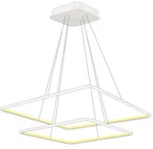 Lampy sufitowe - Mdeco Biurowa LAMPA wisząca SLIM/000006/3000/W MDECO metalowa OPRAWA zwis LED 66W 3000K kwadratowy biały - miniaturka - grafika 1