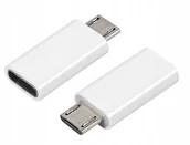 Złącza, przejściówki, adaptery - HQ Adapter wtyk microUSB - gniazdo Usb Type-C - miniaturka - grafika 1