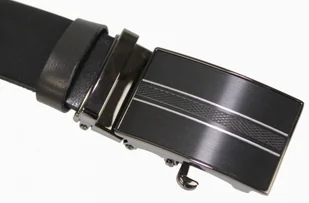 Arucce (PL) Pasek Męski Skórzany Arucce (PL) Skóra Licowa EXTRA 35 mm CZARNY Gładki Klamra Samozaciskowa CZARNA 3 - Paski - miniaturka - grafika 5