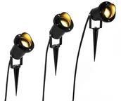 Oprawy, klosze i abażury - QAZQA Zestaw 3-pinowych czarnych punktów z przewodem i wtyczką IP65 - Gotowe - miniaturka - grafika 1