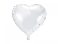 Balony i akcesoria - PartyDeco Balon foliowy Serce 45cm biały FB9M-008 - miniaturka - grafika 1